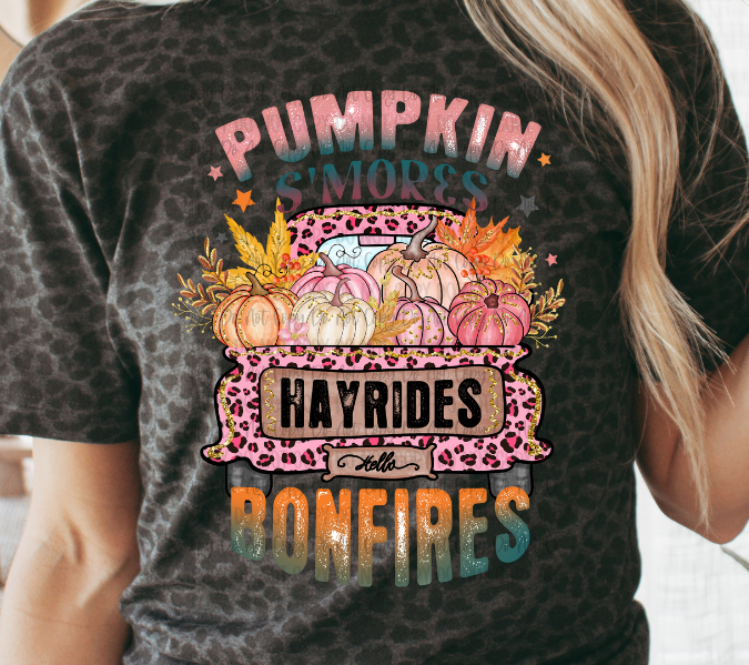 PUMPKIN SMORES HAYRIDES TEE