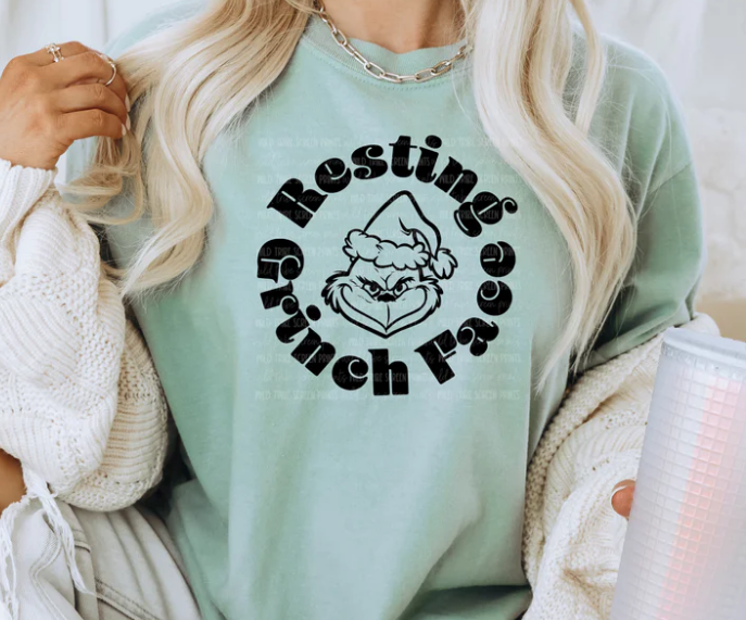RESTING GRINCH FACE CC TEE
